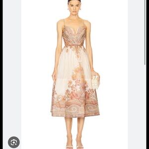 Zimmermann Midi Dress in Neutral Paisley